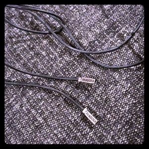 PANDORA RETIRED LEATHER CORD NECKLACE